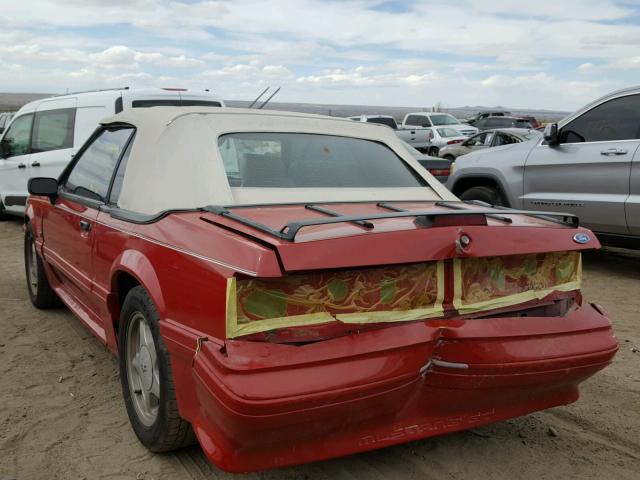 1FABP45EXKF255518 - 1989 FORD MUSTANG GT RED photo 3