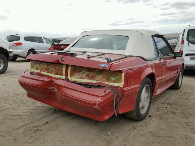 1FABP45EXKF255518 - 1989 FORD MUSTANG GT RED photo 4