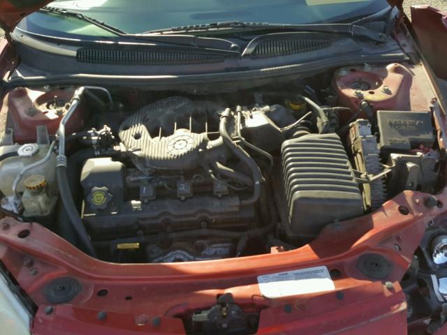 1C3EL75R64N101425 - 2004 CHRYSLER SEBRING GT RED photo 7