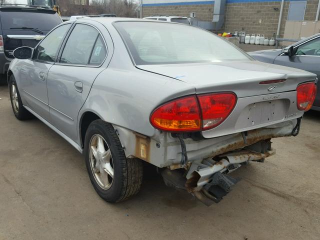 1G3NF52E8YC434414 - 2000 OLDSMOBILE ALERO GLS 银色 照片 3