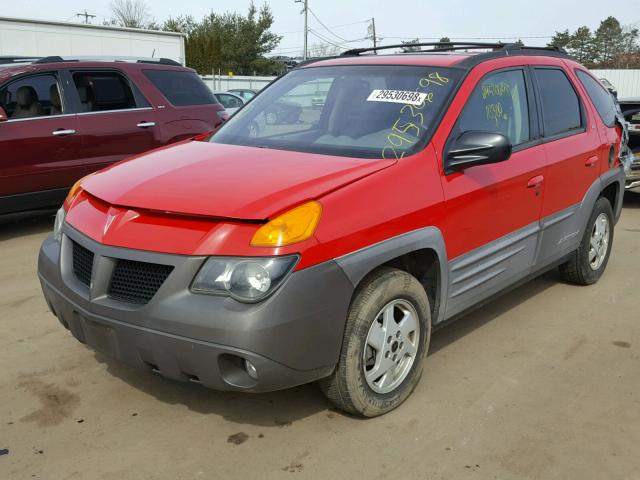 3G7DA03E91S523113 - 2001 PONTIAC AZTEK RED photo 2