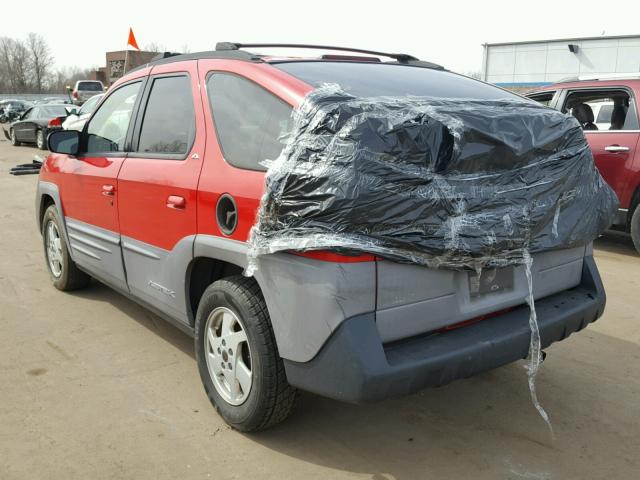 3G7DA03E91S523113 - 2001 PONTIAC AZTEK RED photo 3