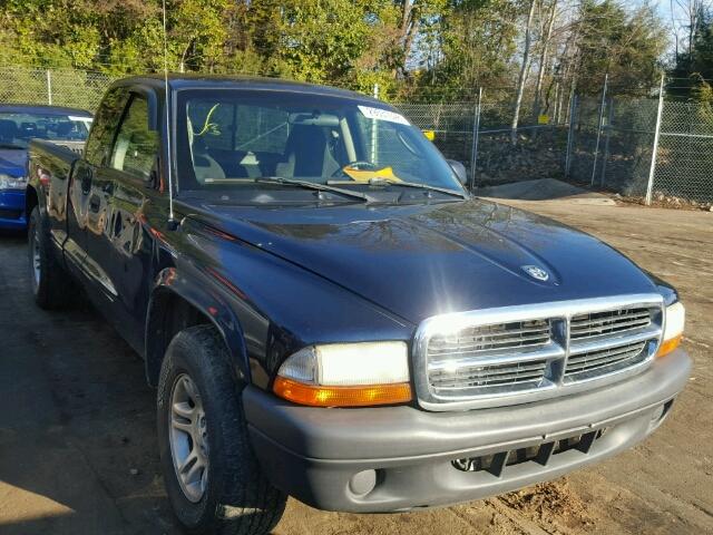 1D7GL12K04S613035 - 2004 DODGE DAKOTA SXT BLUE photo 1