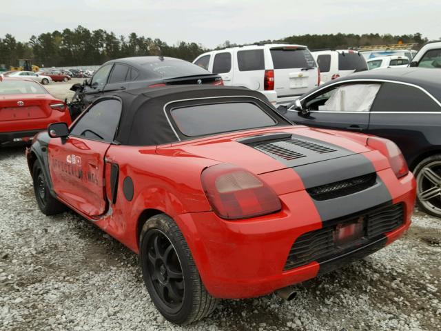 JTDFR3200Y0014541 - 2000 TOYOTA MR2 SPYDER RED photo 3