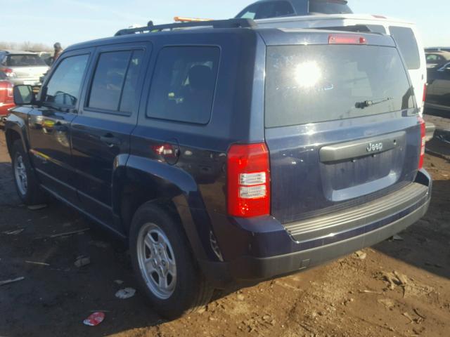 1C4NJPBA8FD399369 - 2015 JEEP PATRIOT SP BLUE photo 3