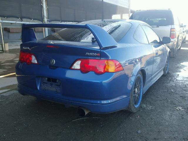 JH4DC53053C010185 - 2003 ACURA RSX TYPE-S BLUE photo 4