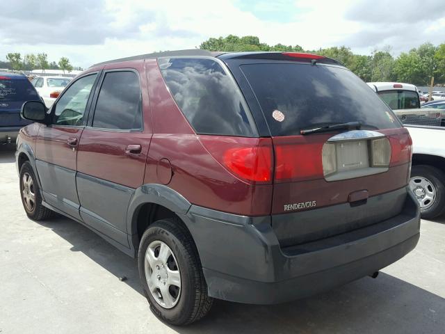 3G5DA03E94S547845 - 2004 BUICK RENDEZVOUS RED photo 3