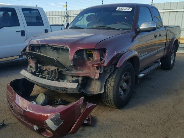 5TBRT34103S341878 - 2003 TOYOTA TUNDRA ACC BURGUNDY photo 2