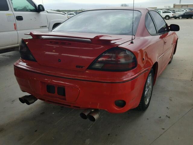 1G2NW12E01M639805 - 2001 PONTIAC GRAND AM G RED photo 4