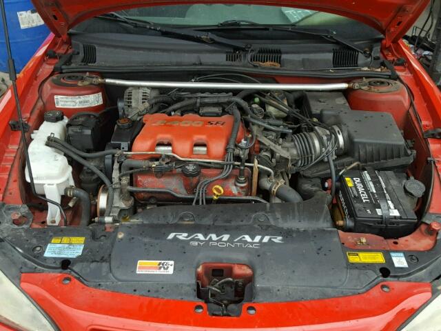 1G2NW12E01M639805 - 2001 PONTIAC GRAND AM G RED photo 7