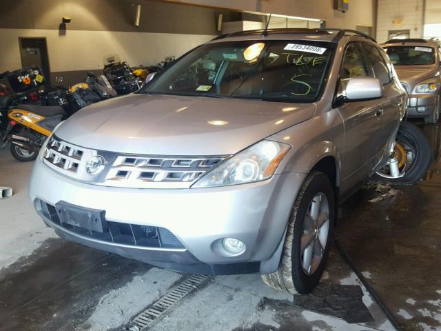 JN8AZ08W65W427002 - 2005 NISSAN MURANO SL SILVER photo 2