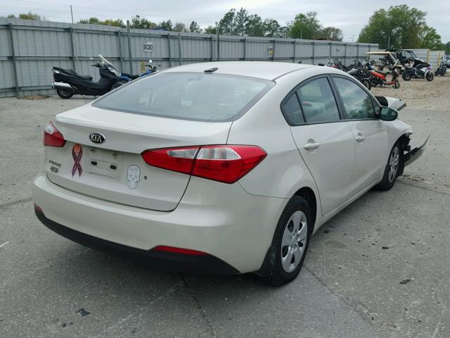 KNAFK4A68F5295727 - 2015 KIA FORTE LX CREAM photo 4