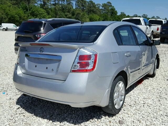 3N1AB6AP0CL754958 - 2012 NISSAN SENTRA 2.0 SILVER photo 4