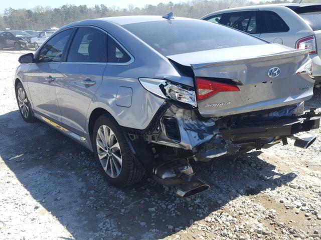 5NPE34AF9HH485325 - 2017 HYUNDAI SONATA SPO BLUE photo 3