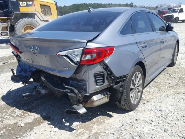 5NPE34AF9HH485325 - 2017 HYUNDAI SONATA SPO BLUE photo 4