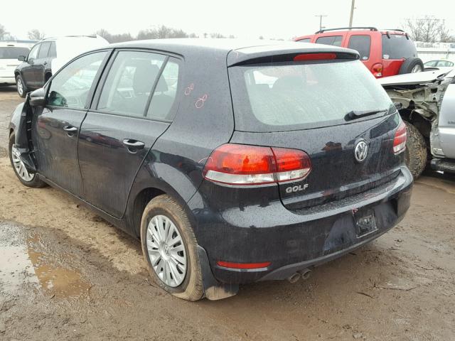 WVWDB7AJ4EW010742 - 2014 VOLKSWAGEN GOLF 黑色 照片 3