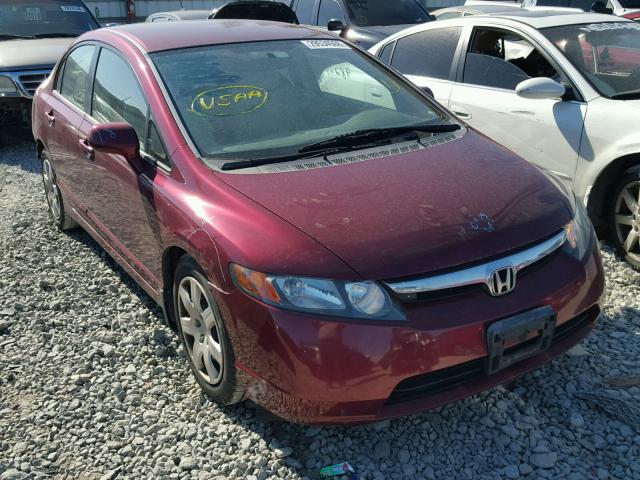 1HGFA16598L071645 - 2008 HONDA CIVIC LX RED photo 1