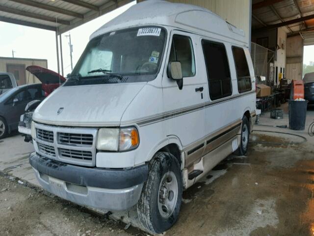 2B6HB21Y7VK599213 - 1997 DODGE RAM VAN B2 WHITE photo 2