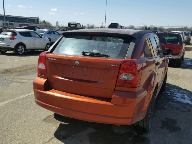 1B3HB48B17D248840 - 2007 DODGE CALIBER SX ORANGE photo 4