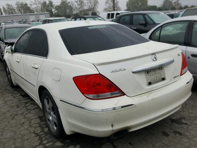 JH4KB16595C008887 - 2005 ACURA RL თეთრი ფოტო 3