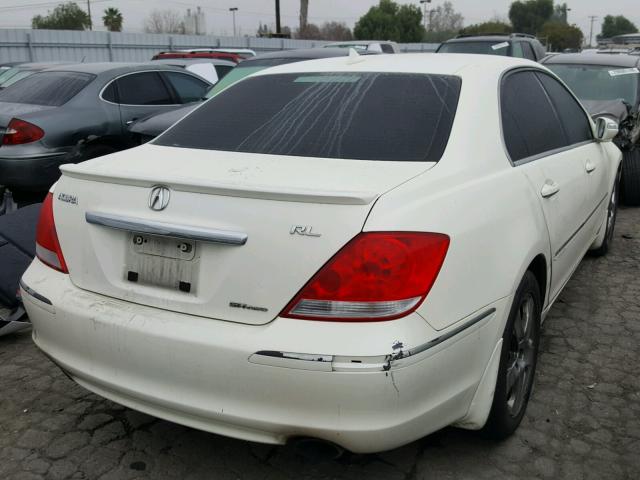 JH4KB16595C008887 - 2005 ACURA RL WHITE photo 4