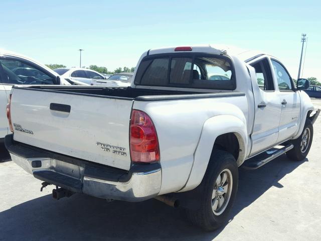 3TMJU62NX5M007515 - 2005 TOYOTA TACOMA DOU WHITE photo 4