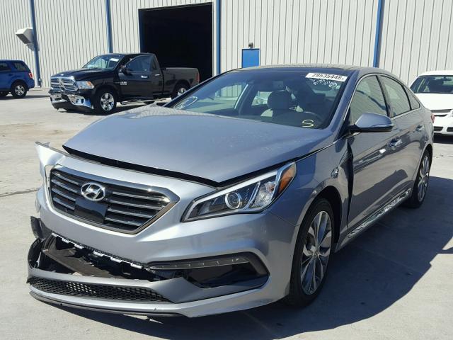 5NPE34AB7FH130311 - 2015 HYUNDAI SONATA SPO SILVER photo 2