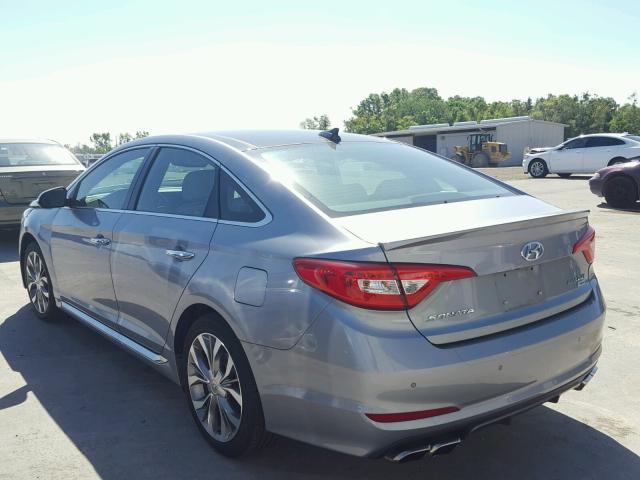 5NPE34AB7FH130311 - 2015 HYUNDAI SONATA SPO SILVER photo 3