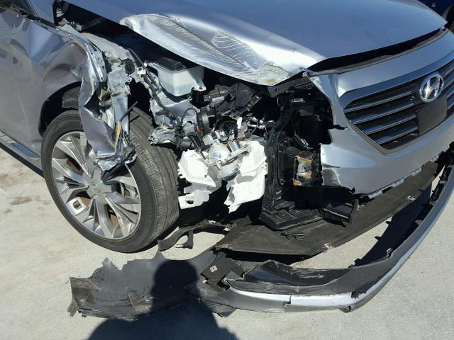 5NPE34AB7FH130311 - 2015 HYUNDAI SONATA SPO SILVER photo 9