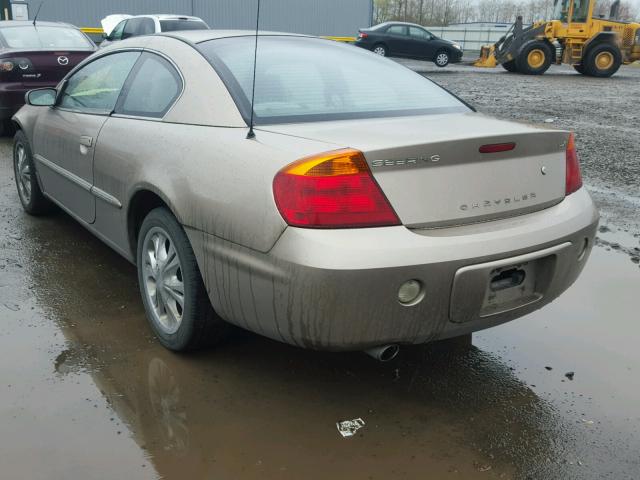 4C3AG52H12E009475 - 2002 CHRYSLER SEBRING LX GOLD photo 3