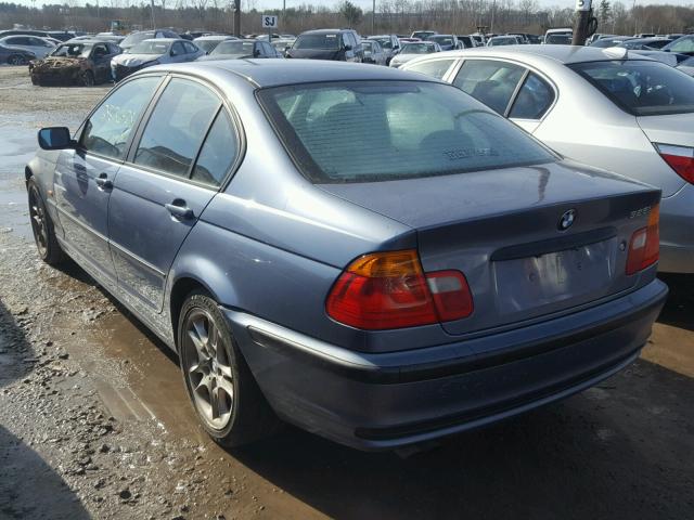 WBAAV33471FU77252 - 2001 BMW 325 I BLUE photo 3