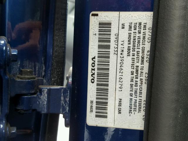 YV1MW390462162791 - 2006 VOLVO V50 2.4I BLUE photo 10