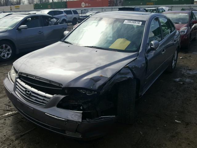 KMHFC46F76A081601 - 2006 HYUNDAI AZERA SE SILVER photo 2