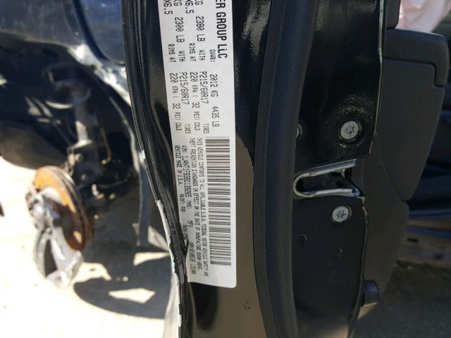 1J4NT1FB3BD139265 - 2011 JEEP COMPASS SP BLACK photo 10