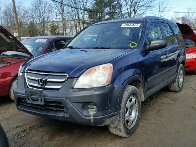 SHSRD78535U333976 - 2005 HONDA CR-V LX BLUE photo 2