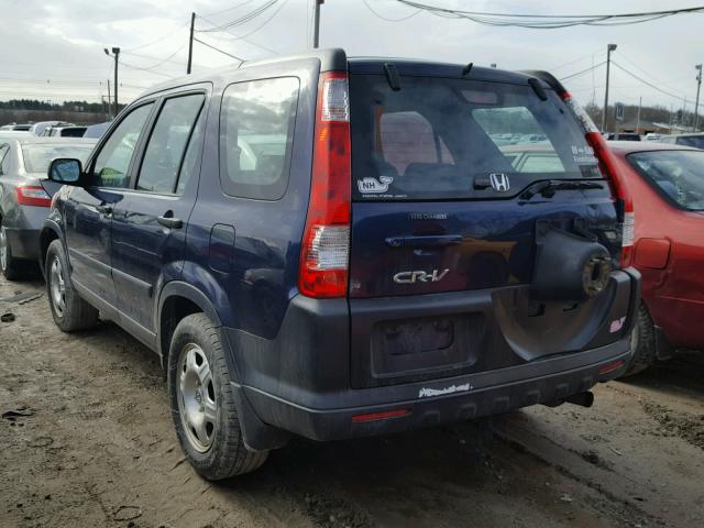 SHSRD78535U333976 - 2005 HONDA CR-V LX BLUE photo 3