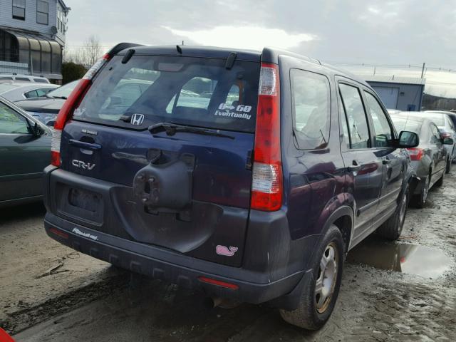 SHSRD78535U333976 - 2005 HONDA CR-V LX BLUE photo 4