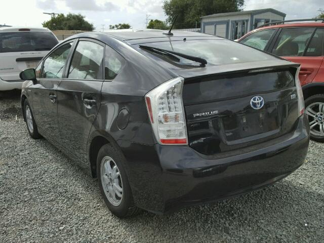 JTDKN3DU7A5158154 - 2010 TOYOTA PRIUS BLACK photo 3