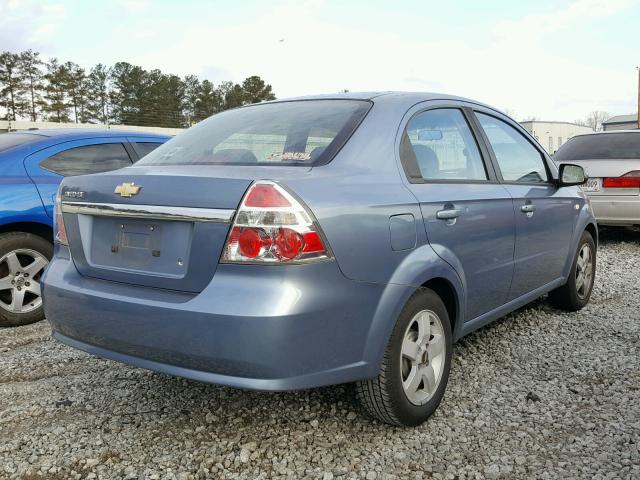 KL1TG566X7B096906 - 2007 CHEVROLET AVEO LT BLUE photo 4