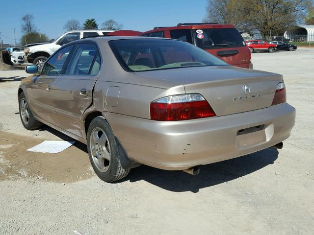 19UUA56622A017937 - 2002 ACURA 3.2TL GOLD photo 3