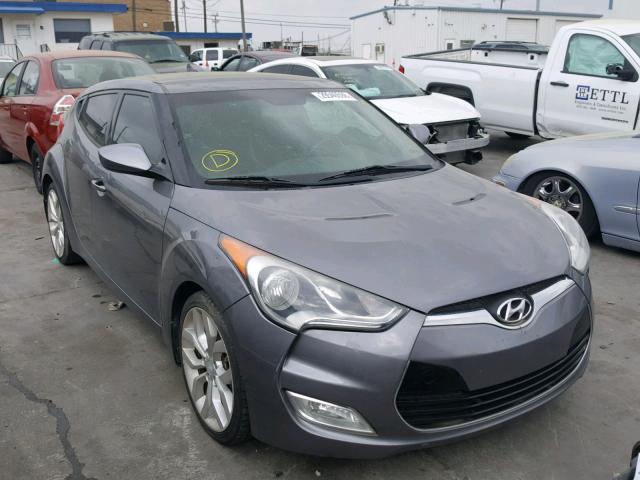 KMHTC6AD7DU088256 - 2013 HYUNDAI VELOSTER B GRAY photo 1