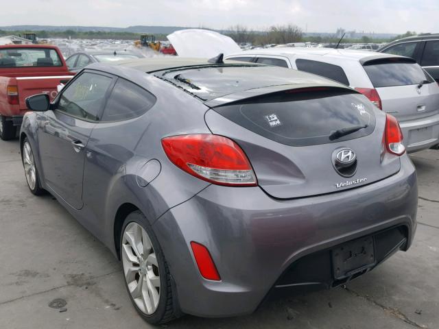 KMHTC6AD7DU088256 - 2013 HYUNDAI VELOSTER B GRAY photo 3