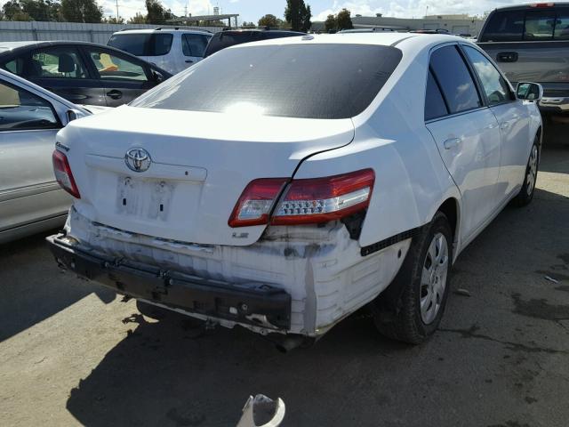 4T1BF3EK6AU511883 - 2010 TOYOTA CAMRY BASE WHITE photo 4