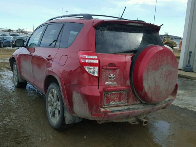 2T3RK4DV8BW055762 - 2011 TOYOTA RAV4 SPORT RED photo 3