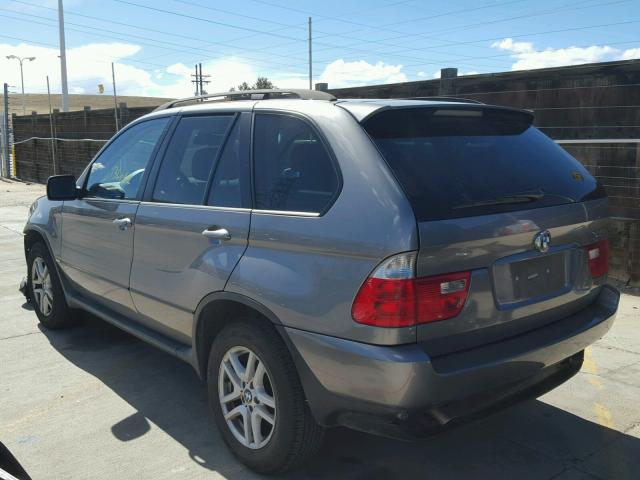 5UXFA135X5LY04749 - 2005 BMW X5 3.0I GRAY photo 3