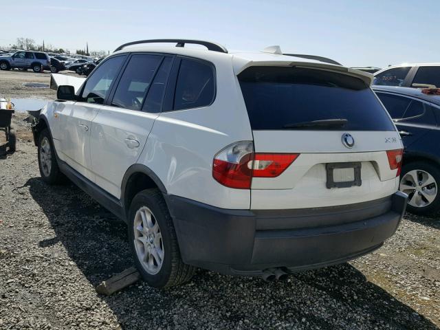 WBXPA73464WB25726 - 2004 BMW X3 2.5I WHITE photo 3