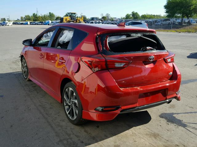 JTNKARJE0HJ546691 - 2017 TOYOTA COROLLA IM RED photo 3