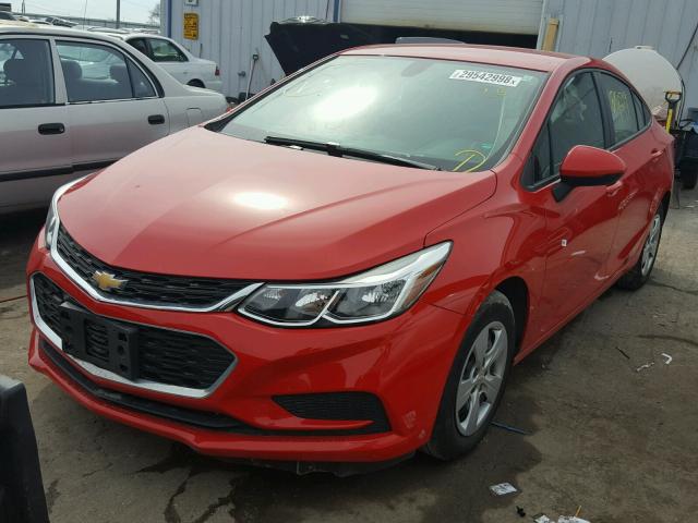1G1BC5SM4H7131313 - 2017 CHEVROLET CRUZE LS RED photo 2