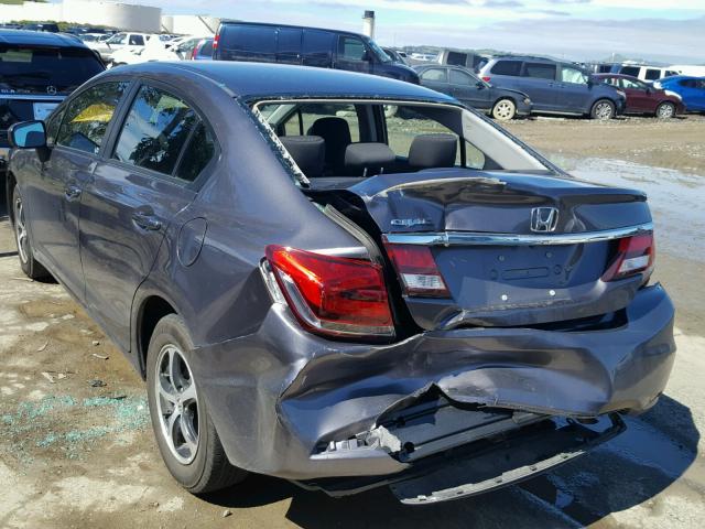 19XFB2F74FE276363 - 2015 HONDA CIVIC SE GRAY photo 3