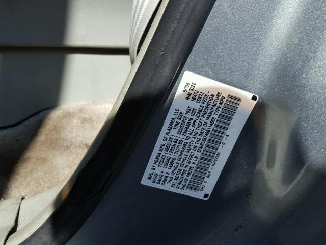 5FNRL38745B114562 - 2005 HONDA ODYSSEY EX GRAY photo 10